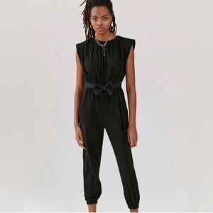 Something Navy Bow Nikki Jumpsuit